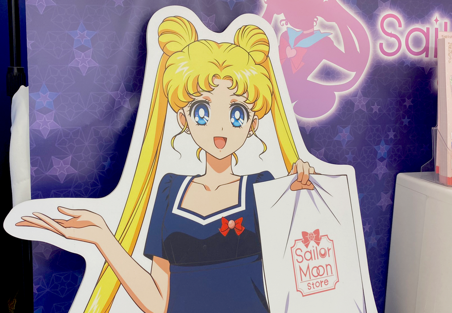Images of TSUKINO USAGI at the Sailor Moon Store in Harajuku, Tokyo