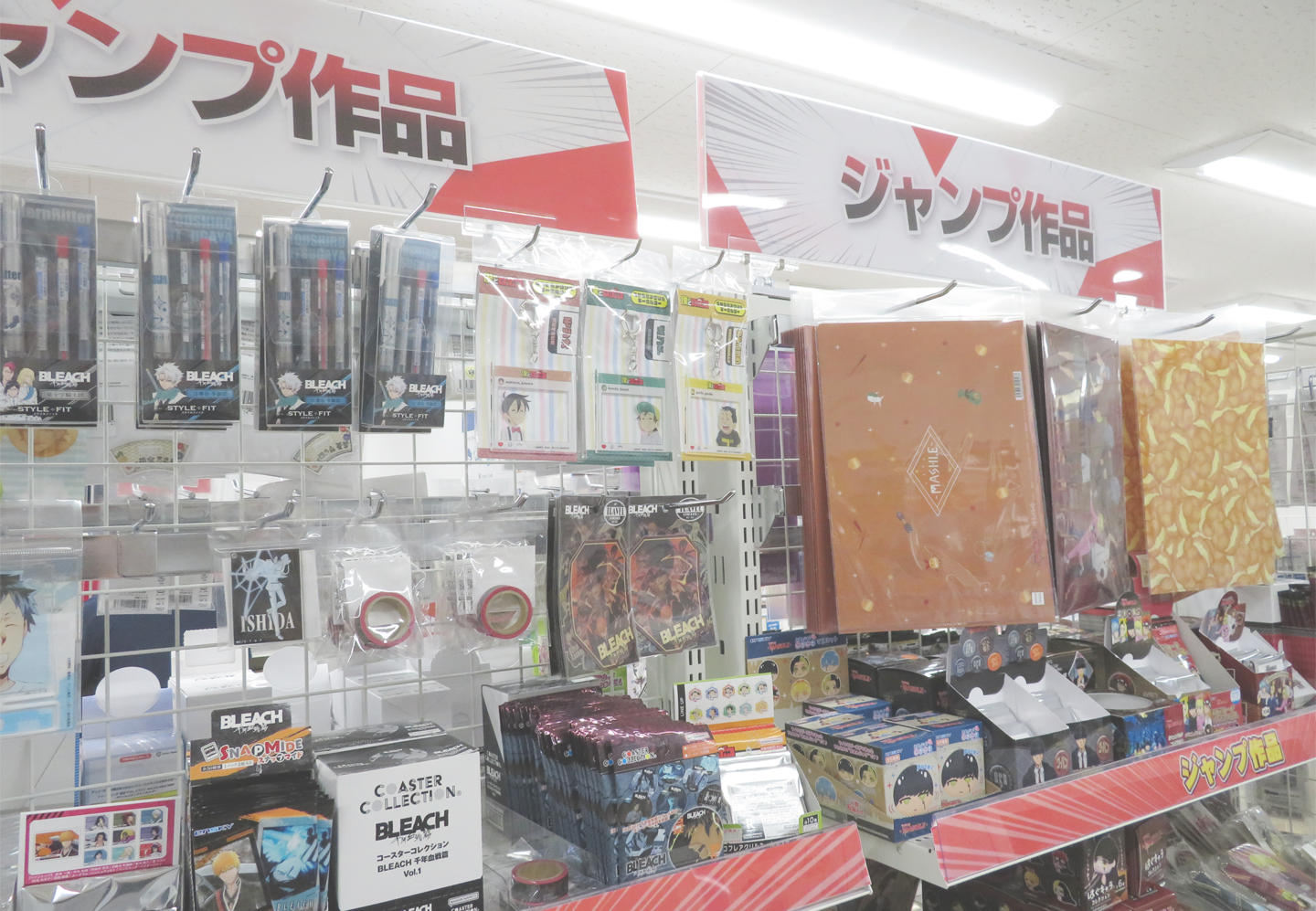 Interior view of Animate Akihabara store showcasing anime merchandise displays