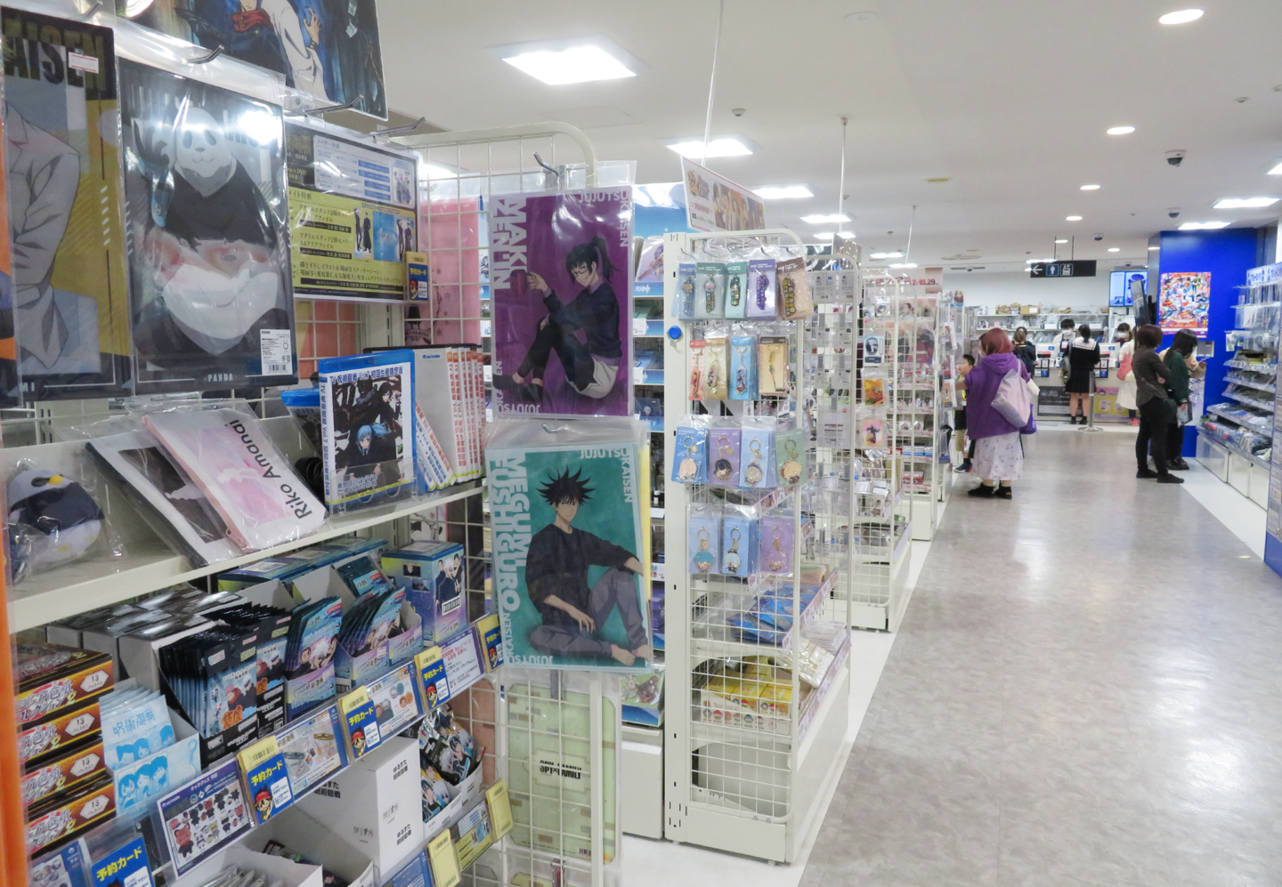 Interior of Animate Shinjuku store displaying anime merchandise and products