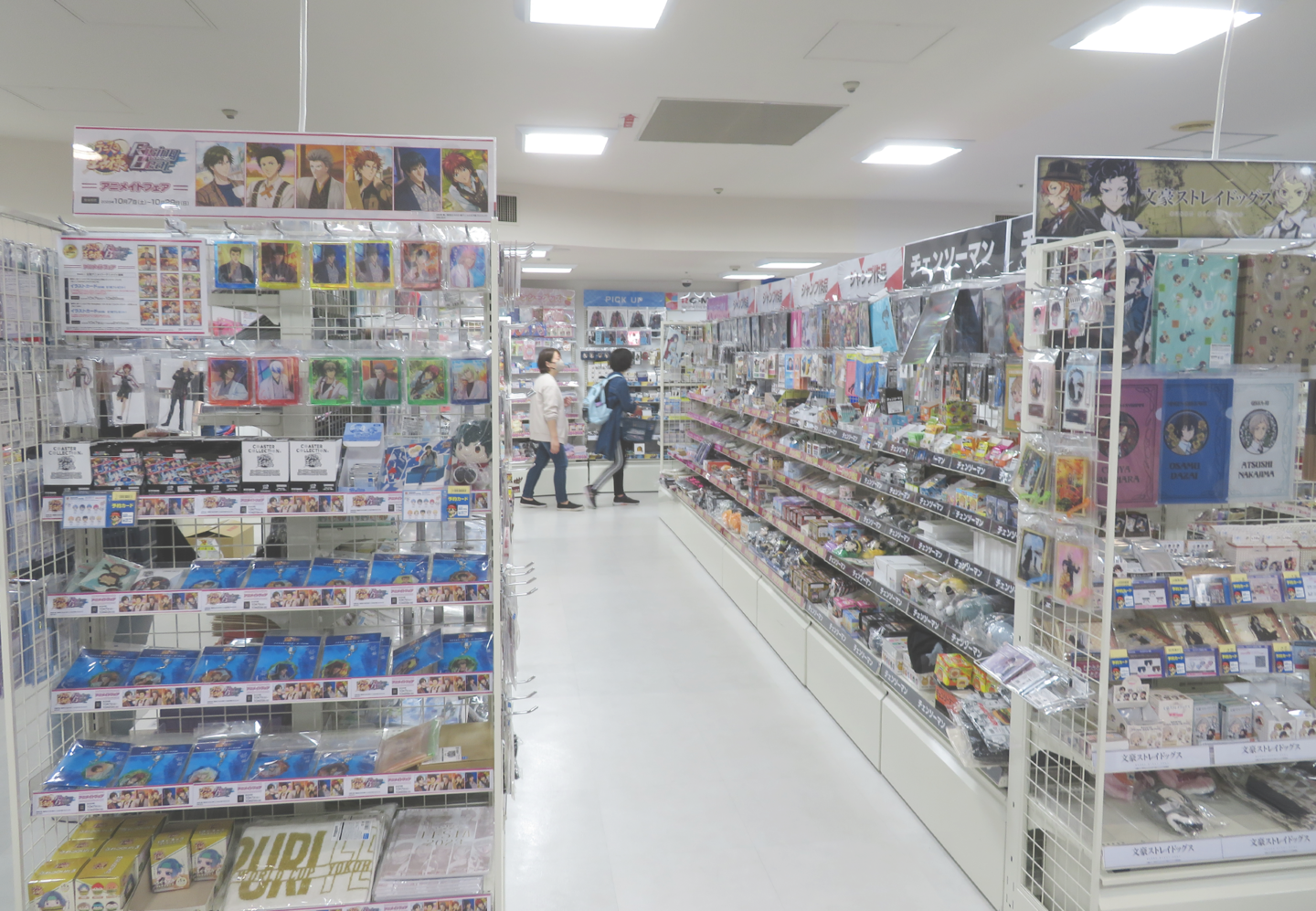 Interior of Animate Shinjuku store displaying anime merchandise and products