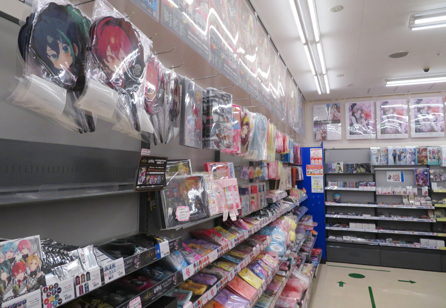 Interior of ANIMATE KAWASAKI store showcasing anime merchandise and displays