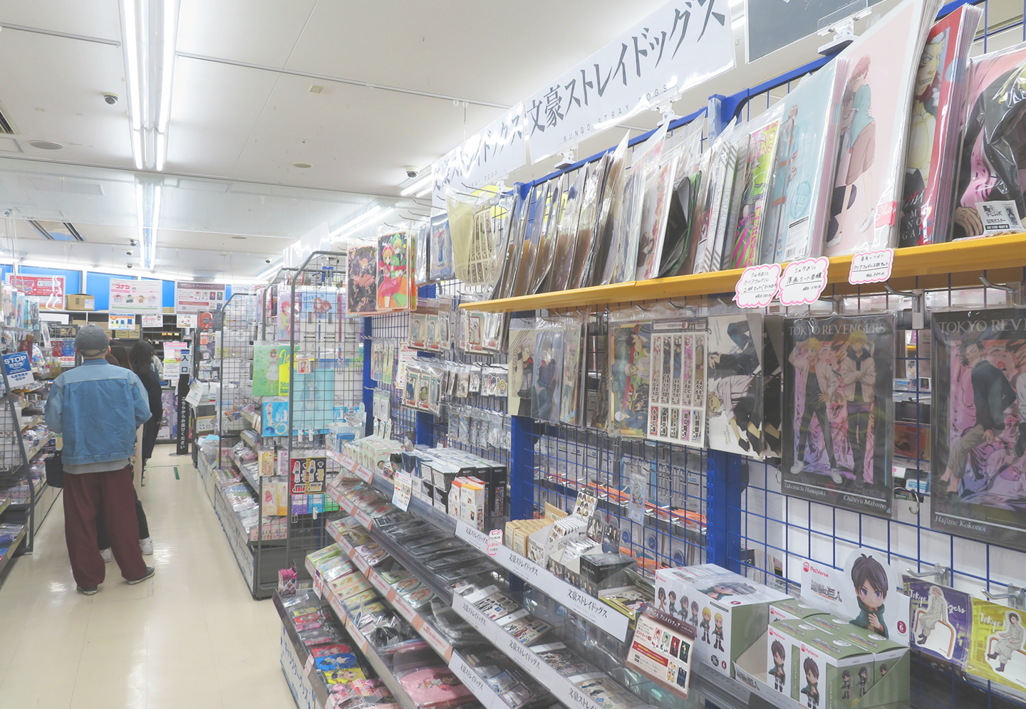 Interior of ANIMATE KAWASAKI store showcasing anime merchandise and displays
